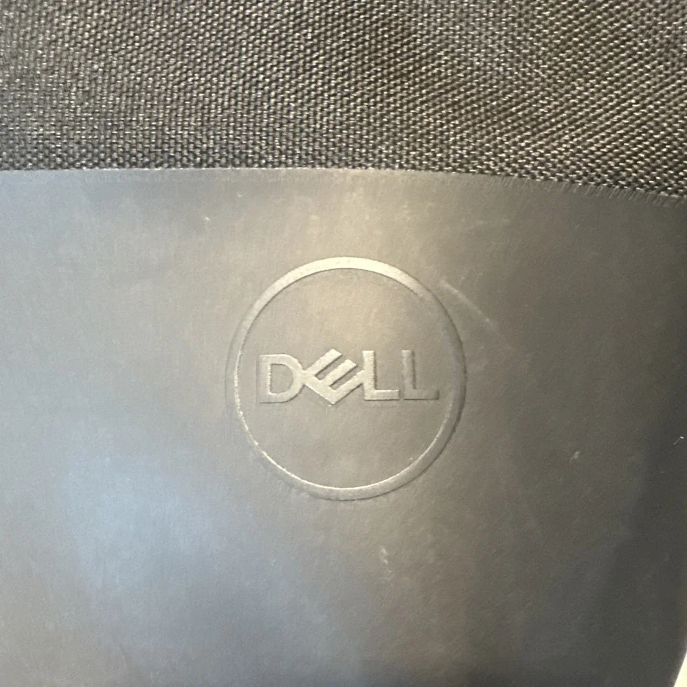 Dell laptop bag Padded 16x13 black  multi-pocket zippered Preowned- Stained‎